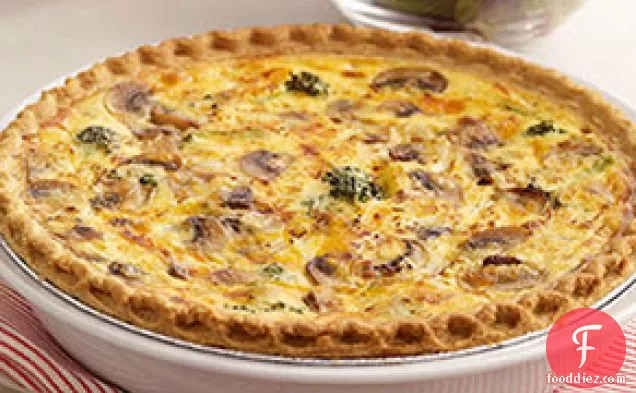 Broccoli & Cheddar Quiche