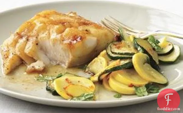 Soy-glazed Fish With Sautéed Summer Squash Recipe