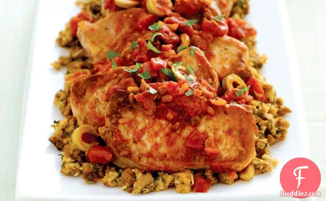 Saucy Pork Skillet with Olives