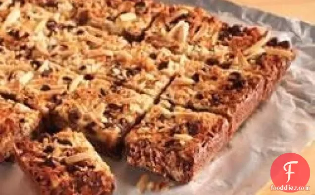Chocolate Chip Toffee Bars with Almonds