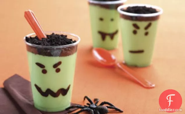 Scary Pudding Cups