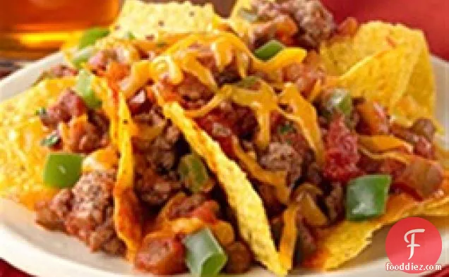 Spicy Beef Nacho Bake