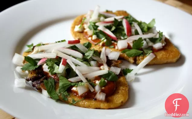Dinner Tonight: Huaraches With Black Beans And Radish