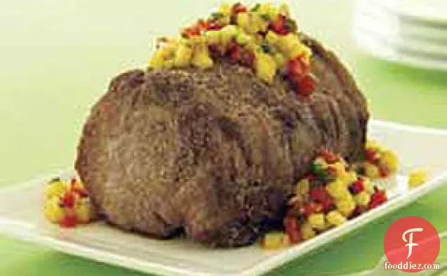 Grilled Pork Loin with Pineapple Salsa