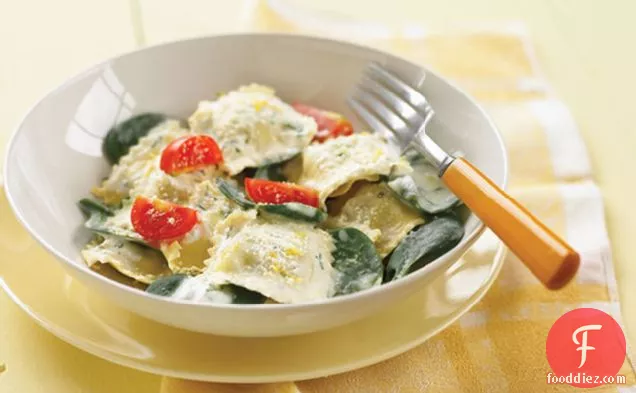 Creamy Spinach-Parmesan Ravioli