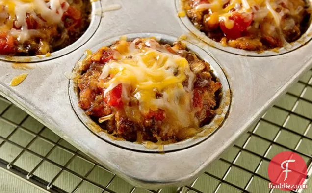 Cheesy Salsa-Mini Meatloaves