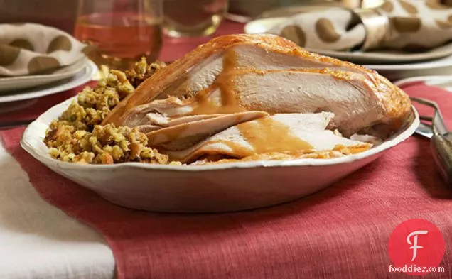 Turkey Breast with Stuffing and Gravy