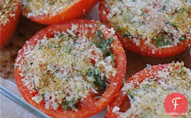 Baked Tomatoes With Parmesan & Herbs