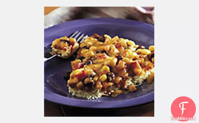 Veggie Taco Cornbread Pizza