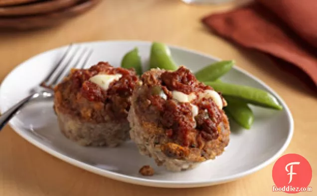 Mini Cheese-Stuffed Turkey Meatloaves