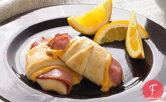Hot Ham and Cheese Roll-Ups