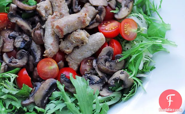 Sausages, Mushrooms And Tomatoes