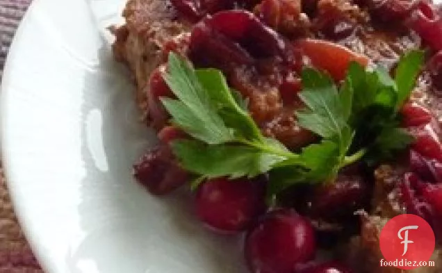 Simmered Cranberry Pork Chops