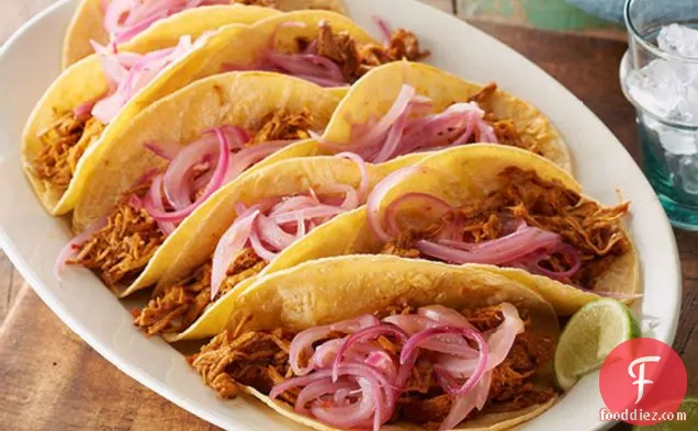 Quick Pork Shoulder with Pickled Onions