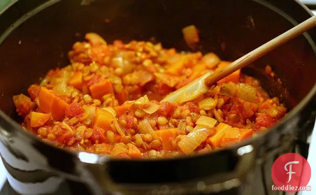 Stewed Lentils And Tomatoes