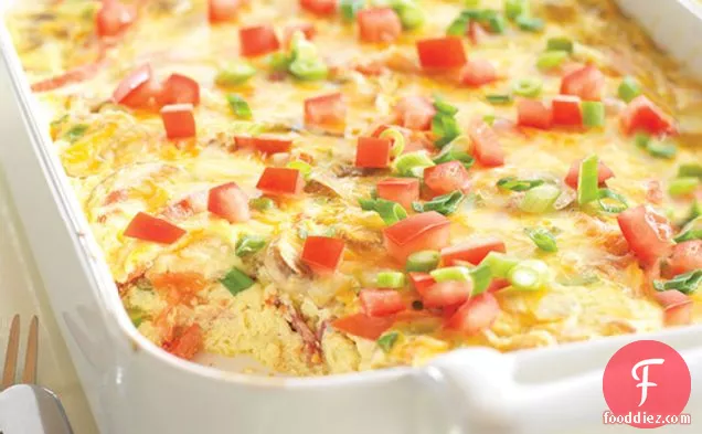 Crustless Bacon and Cheese Quiche