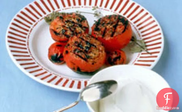 Grilled Tomatoes With Yogurt