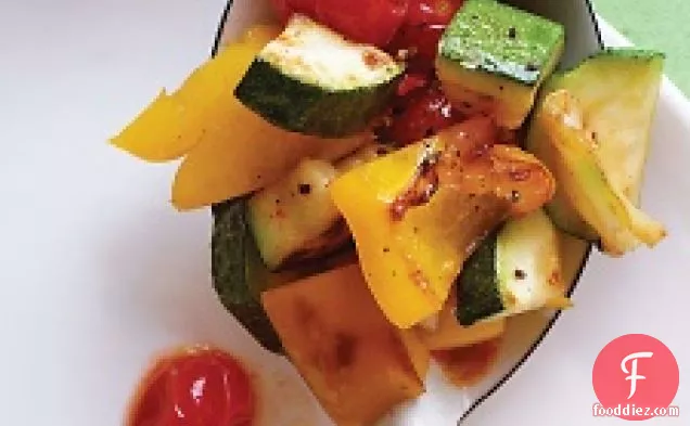 Sauteed Zucchini, Peppers, And Tomatoes
