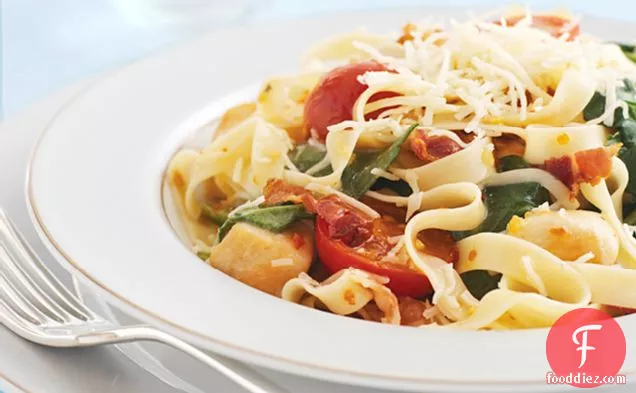 Spinach and Bacon Pasta Toss
