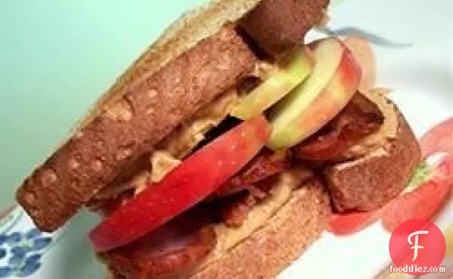 Peanut Butter, Bacon and Apple Sandwiches