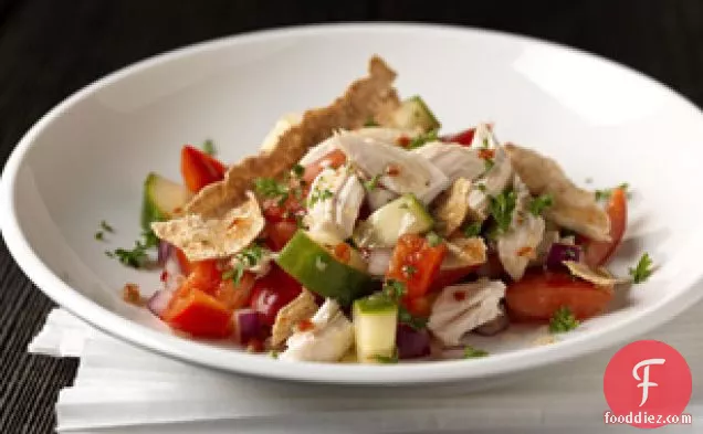 Mediterranean Chicken Panzanella Salad