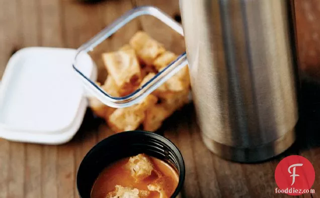 Tangy Tomato Soup With Tarragon Croutons