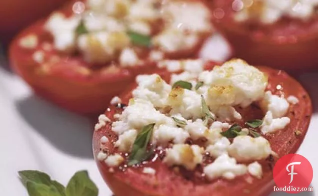 Broiled Tomatoes With Feta Cheese
