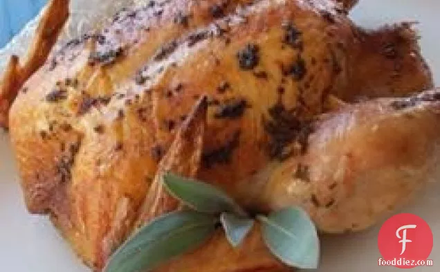 भुना हुआ नींबू बाम चिकन