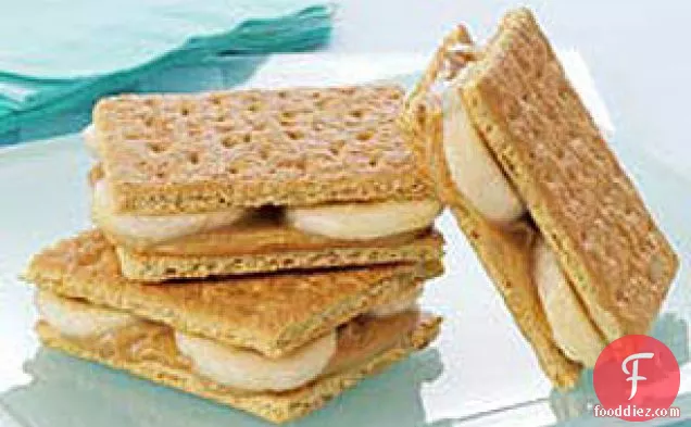 Frozen PB Banana Sandwiches