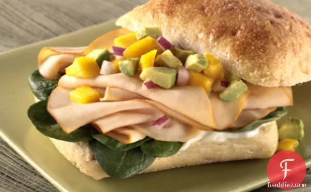 Mango Salsa-Chicken Sandwich