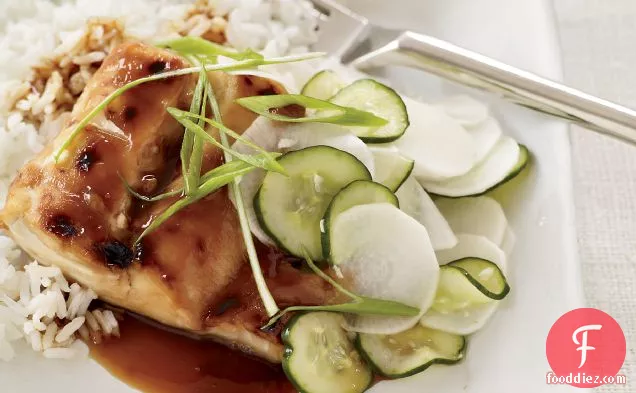 Fish Teriyaki with Sweet-and-Sour Cucumbers