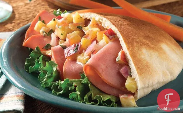 Ham Sandwich with Nectarine Salsa