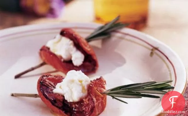 Oven-Roasted Tomatoes with Goat Cheese