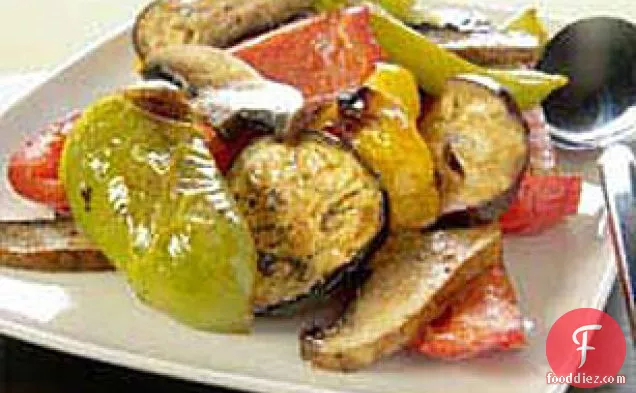 Pepper, Mushroom And Eggplant Salad