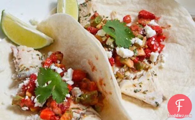 Mojito Grilled Fish Tacos with Strawberry Salsa