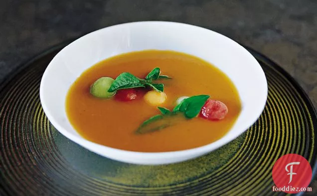 Chilled Tomato Soup with Melon