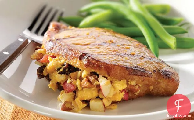 Apple-Mustard Stuffed Pork Chops