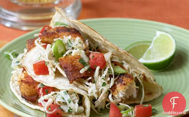 Fish Tacos with Cabbage Slaw
