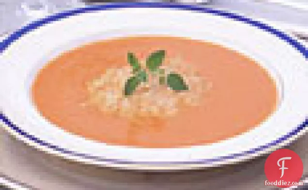 Roasted-tomato Soup With Parmesan Wafers
