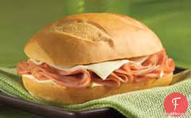 Hot Ham and Swiss French Bread Sandwich