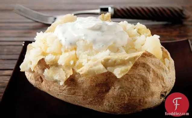 Baked Potatoes with Spiced Sour Cream