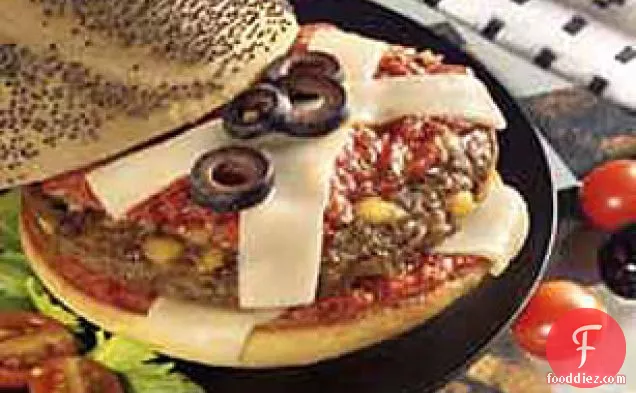 डबल पनीर पिज्जा बर्गर