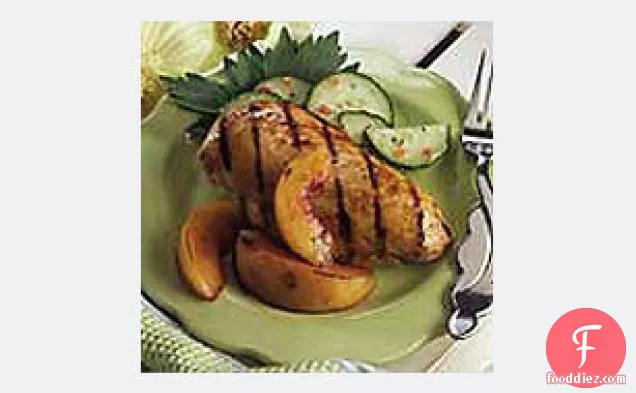 Grilled Chicken and Peaches