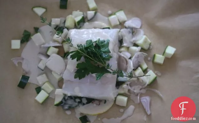 Baked Fish Packets With Lemon-tahini Sauce