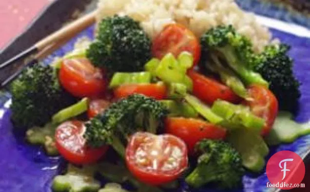 Broccoli & Tomatoes With Rice Wine-oyster Sauce