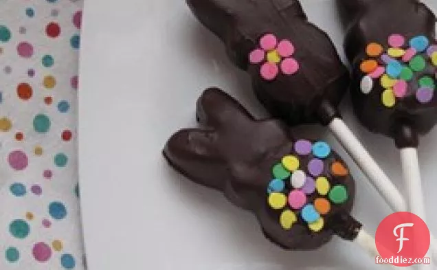 Instant Chocolate Covered Bunnies (On a Stick)