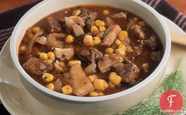 Beef Stew with Corn and Fennel
