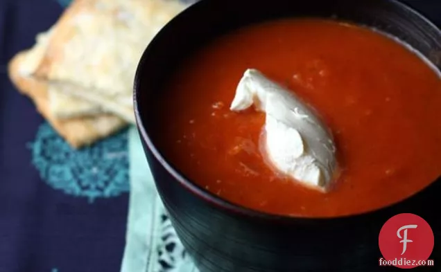 Tomato Soup And Rosemary Saltines