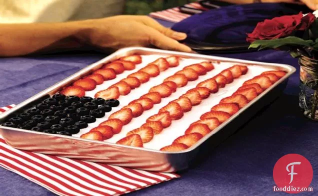 Low-Fat Flag Cake