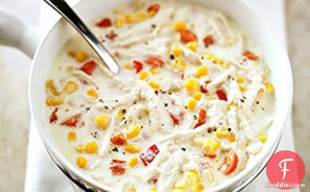 Creamy Corn & Turkey Soup
